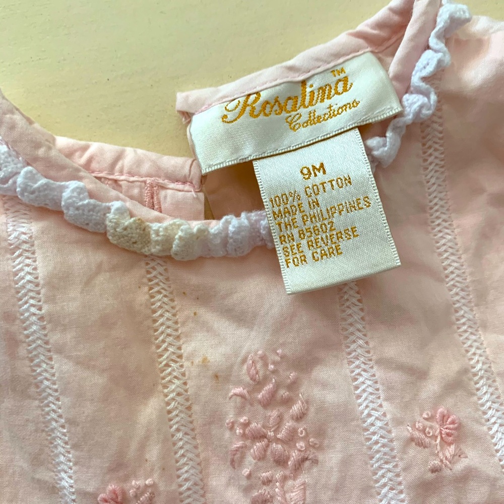 Pink Smocked Dress for baby girl - Picture 2 of 3